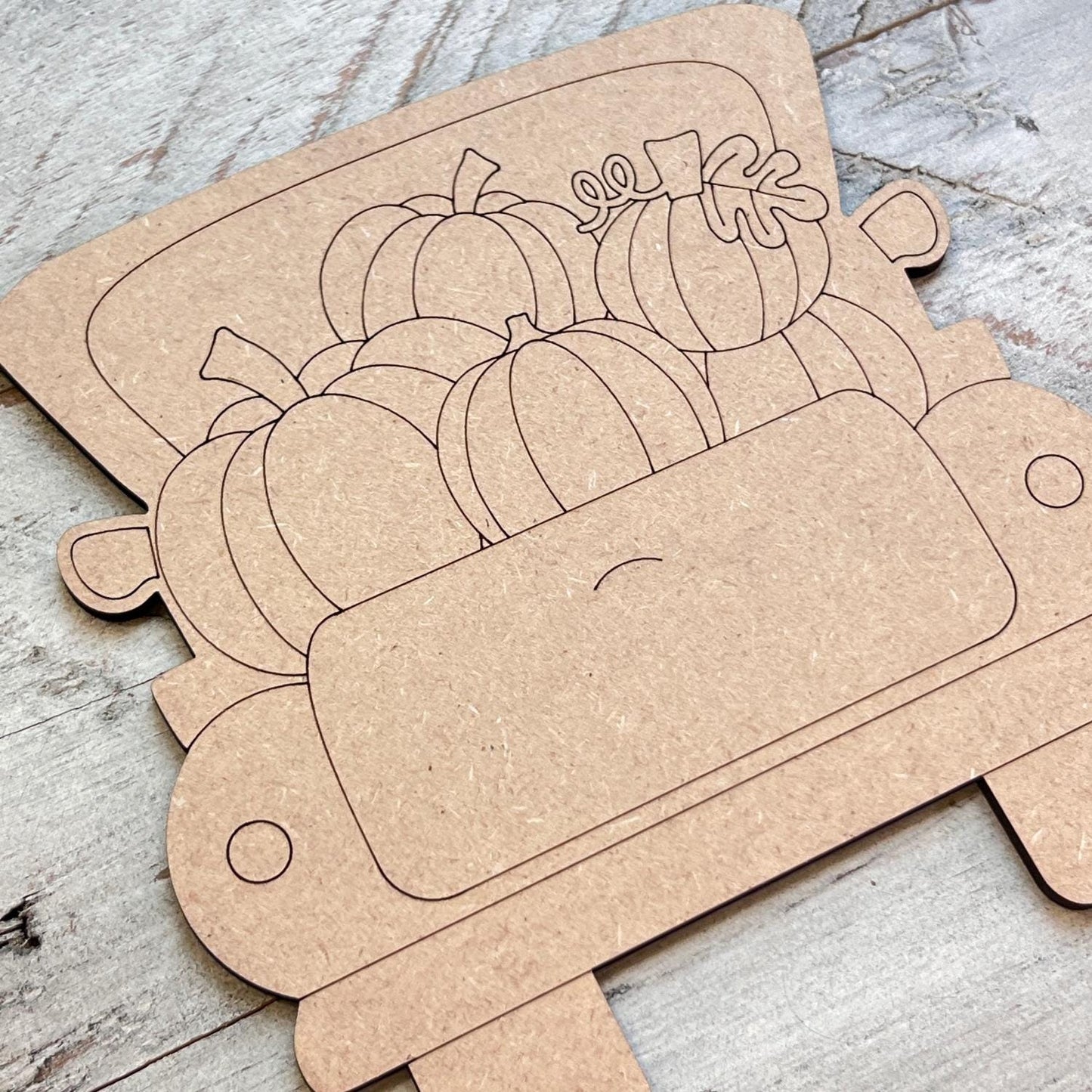 Fall Truck with Pumpkins | Paint by Lines