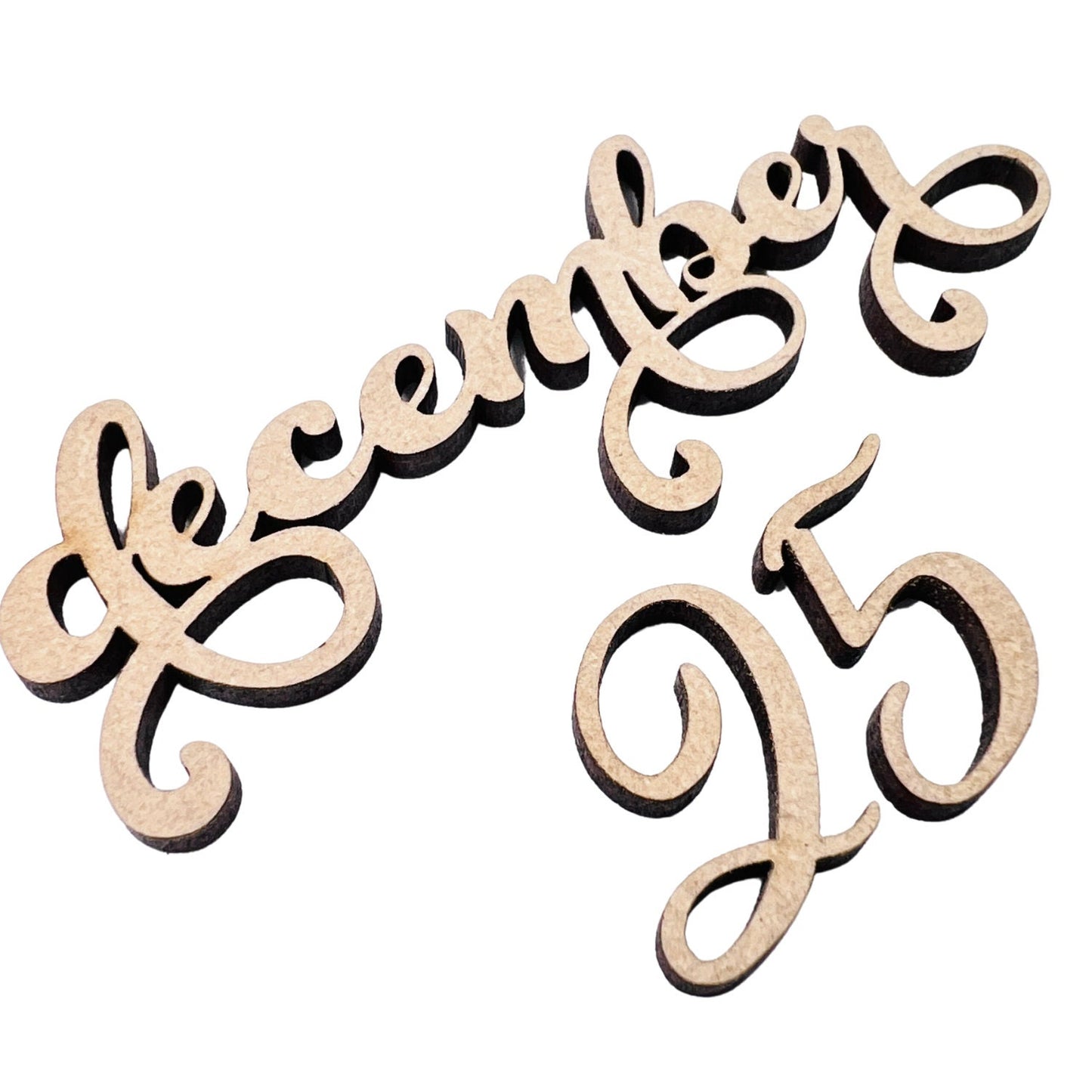 Large December 25 Wood Cutout - Christmas wood letter Number | Christmas wreath | Christmas Door hanger | Christmas Crafts |