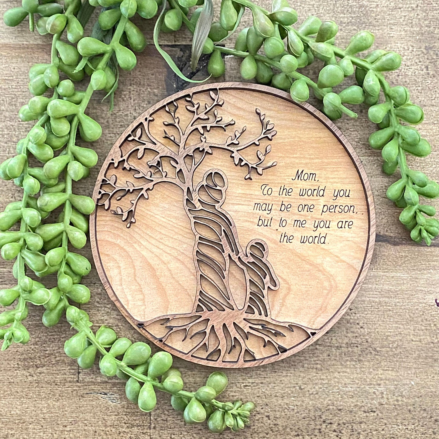 2-Layer Mother & Child Tree Plaque | Mom Birthday Gift | Mother Tree | Mother Earth | One of a Kind Gifts | Personal Mommy Gifts