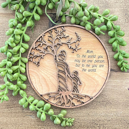 2-Layer Mother & Child Tree Plaque | Mom Birthday Gift | Mother Tree | Mother Earth | One of a Kind Gifts | Personal Mommy Gifts