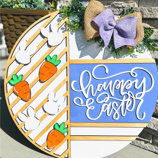 Happy Easter Layered Door Sign