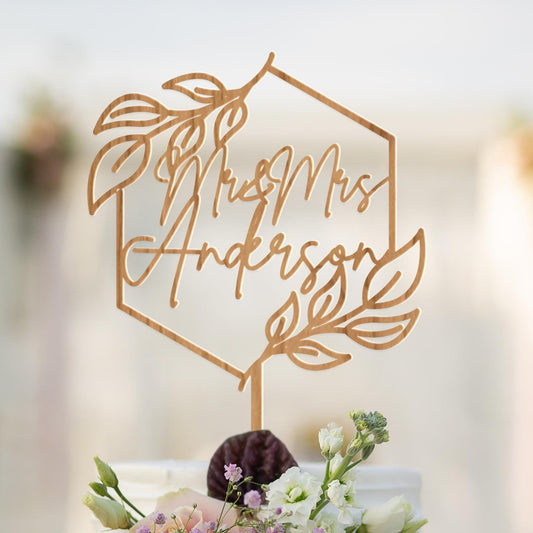 Wedding Personalized Cake Topper | Custom Name Cake Decor | Rustic Wedding Cake Decor | Anniversary Cake Topper | Personalized Wedding Decor