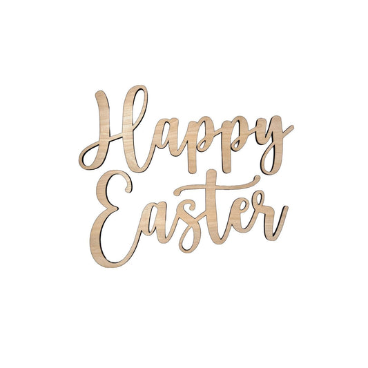 Small Happy Easter Wood Words | Connected Wood Words | Easter Crafts | Easter Decor | Christian Crafts | Easter Door Hanger | Easter Sign