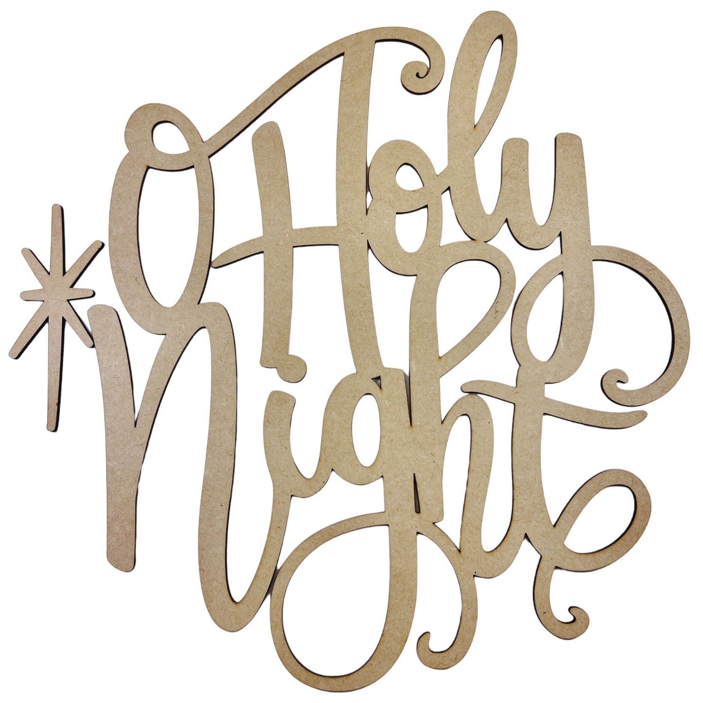 Large O Holy Night Connected Wood Cutout | Merry Christmas wood letter | Christmas wreath decor | Christmas Door hanger | Christmas Crafts |
