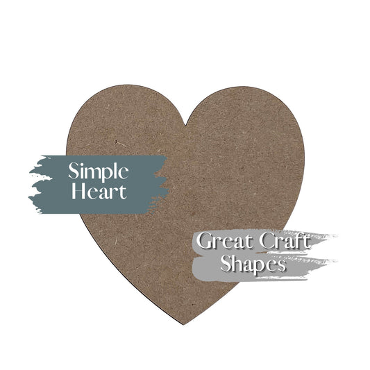 Simple Heart | Wood Heart Cutout | Acrylic Heart Shape | Wood DIY Decor | Art and Crafts Decor | Kids Room Decor
