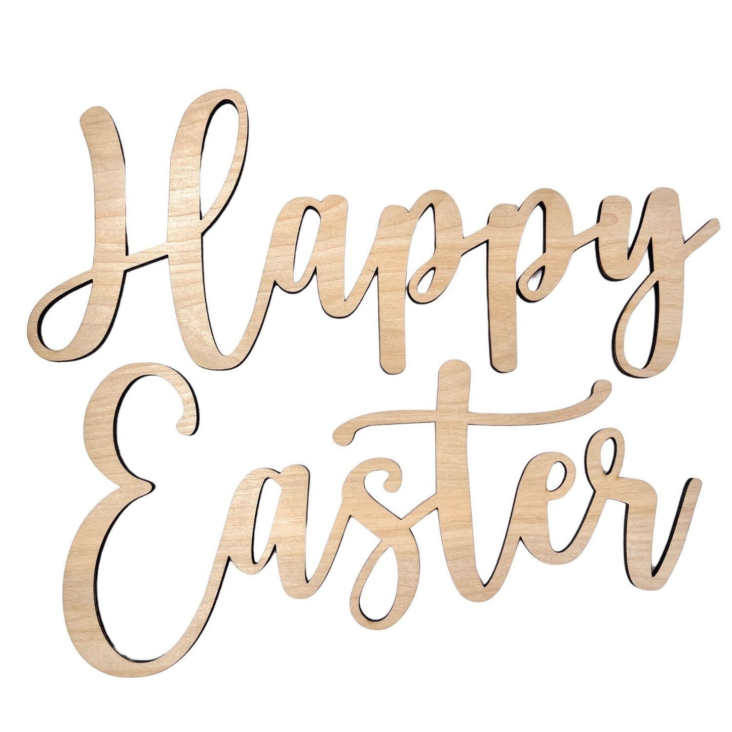 Small Happy Easter Wood Words | Connected Wood Words | Easter Crafts | Easter Decor | Christian Crafts | Easter Door Hanger | Easter Sign
