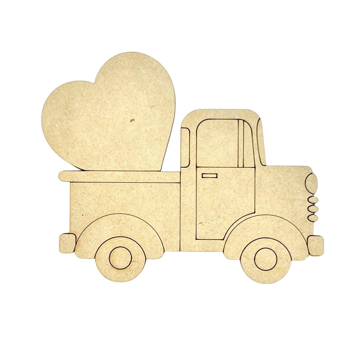 Small Valentine Truck | Valentine Crafts | Old Truck Wood Cutout | Valentine Decor | Paint by Line Crafts
