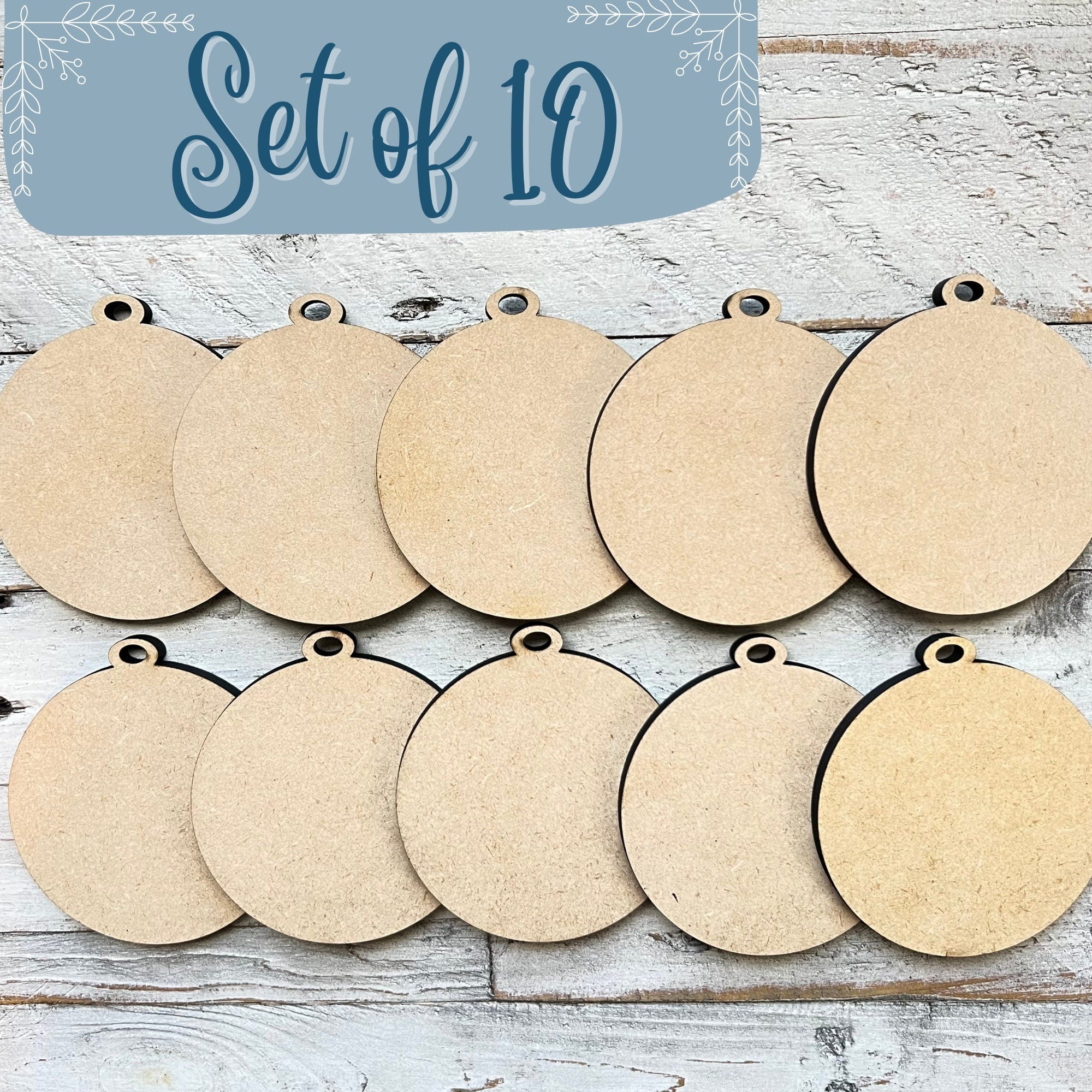 Blank Wood Christmas Ornaments | Wood Ornaments | Craft Ornaments | DIY Ornaments | Wood Blank | Wood Ornaments