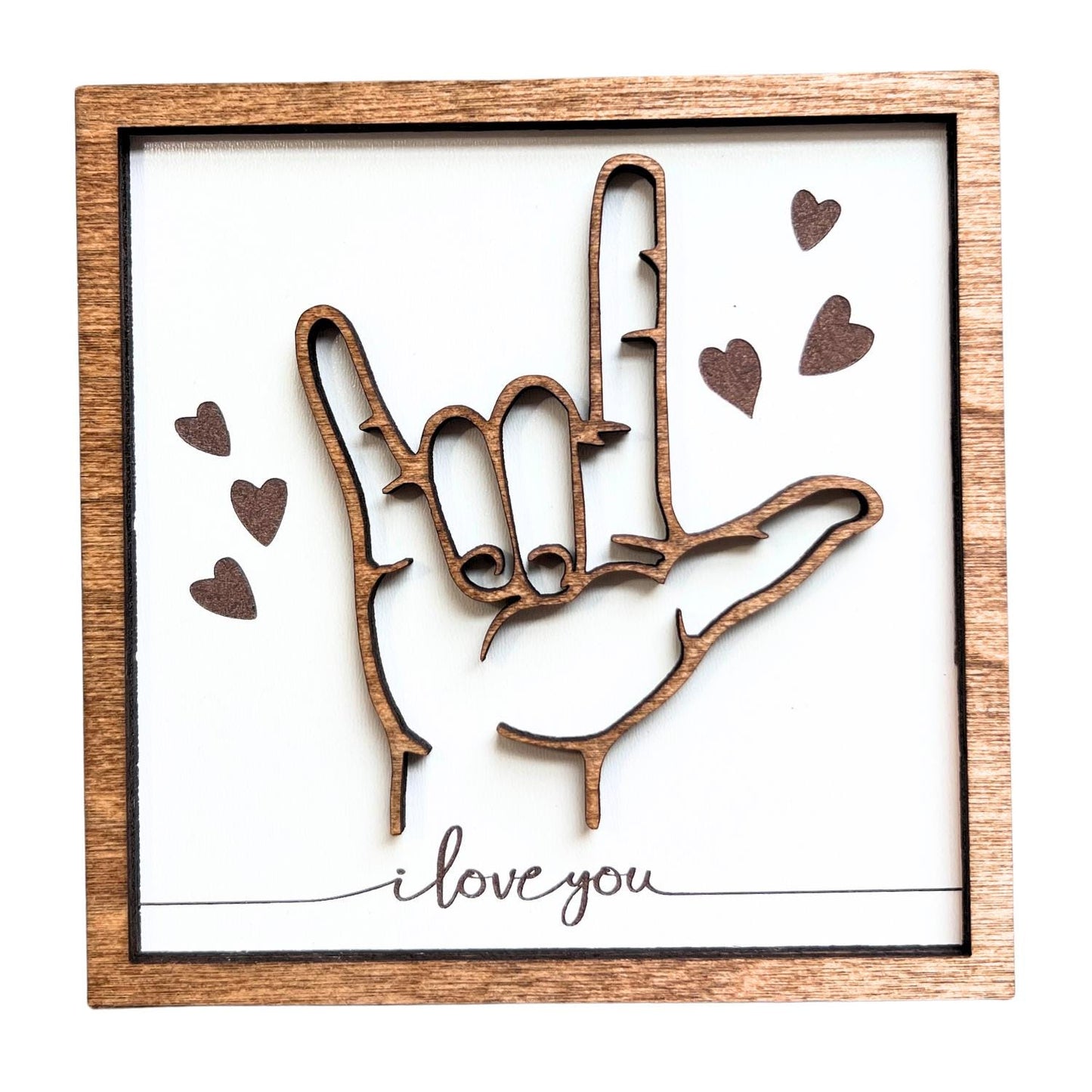 ASL Sign Language Sign for I Love You | I Love You Sign | Gifts for Her | Gifts for Him | Valentine's Day Gifts | CLEARANCE
