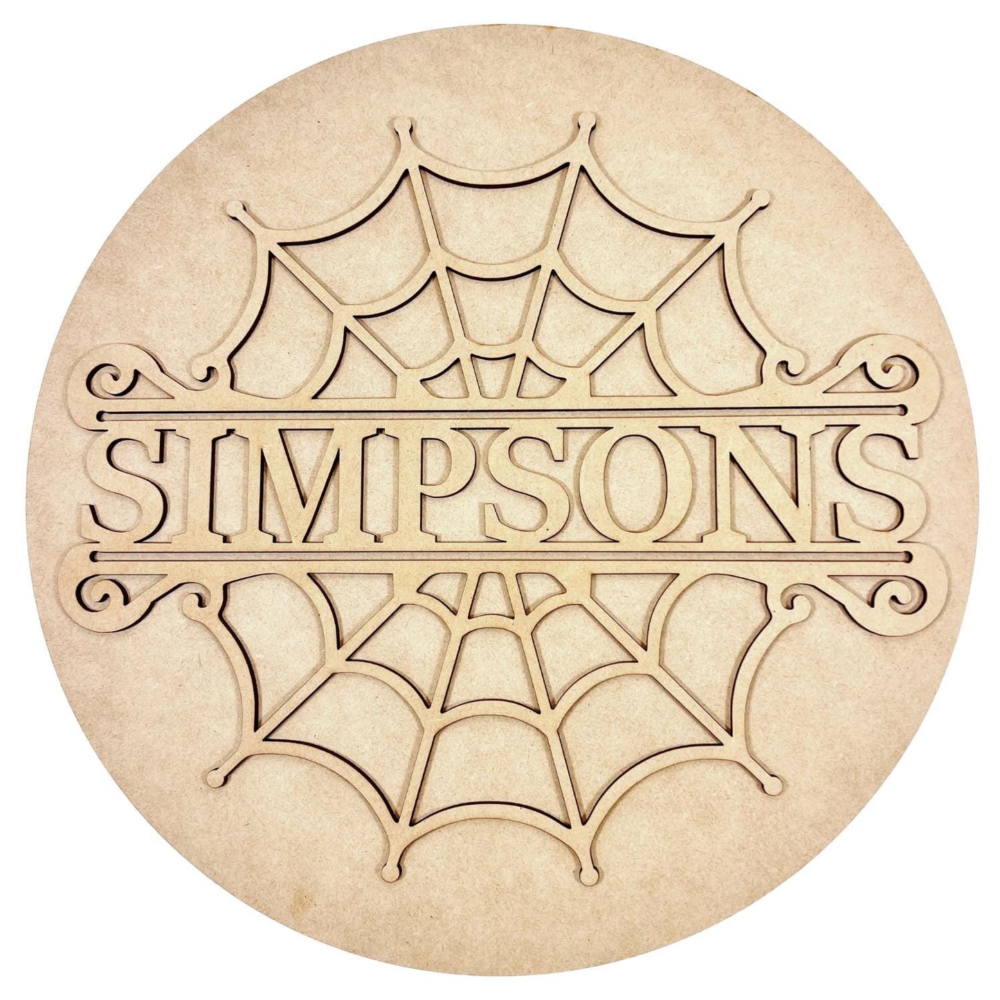 Large Spider Web with Last Name | Personalized Halloween Decor | DIY Halloween door sign | Family Name Halloween Sign