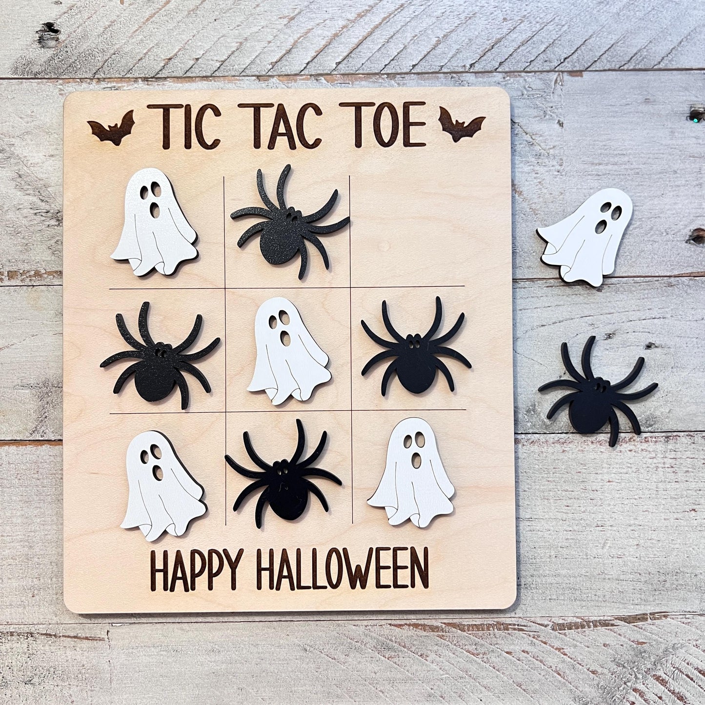 Halloween Tic Tac Toe, Holiday Game Board, Kids Games, Seasonal Spooky Decor, Party Ideas