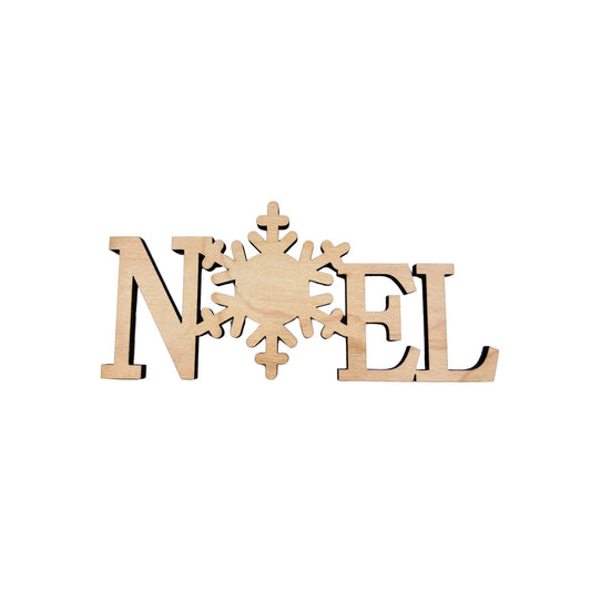Small Word Noel Snowflake  | Merry Christmas wood | Christmas wreath | Christmas Door hanger | Christmas Crafts