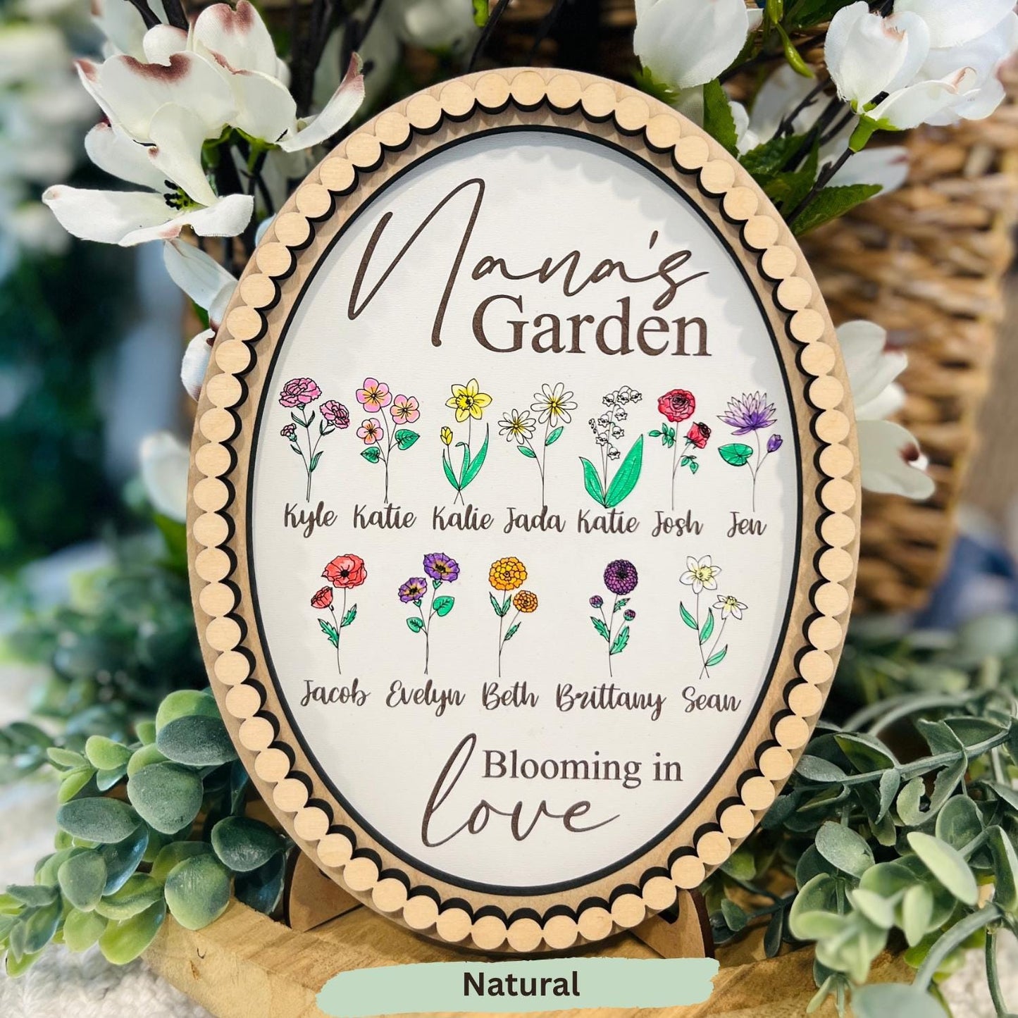 Mother's Day Personalized Gift | Grandma's Garden Sign | Mother's Garden Sign | Anniversary, Birthday, Christmas, Valentines Presents