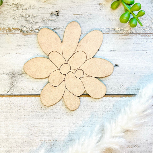 Small 3"-10" | Jellybean Succulent | Wood Succulent Cutout | Craft Wood Shapes | DIY Crafts | Paint by Lines