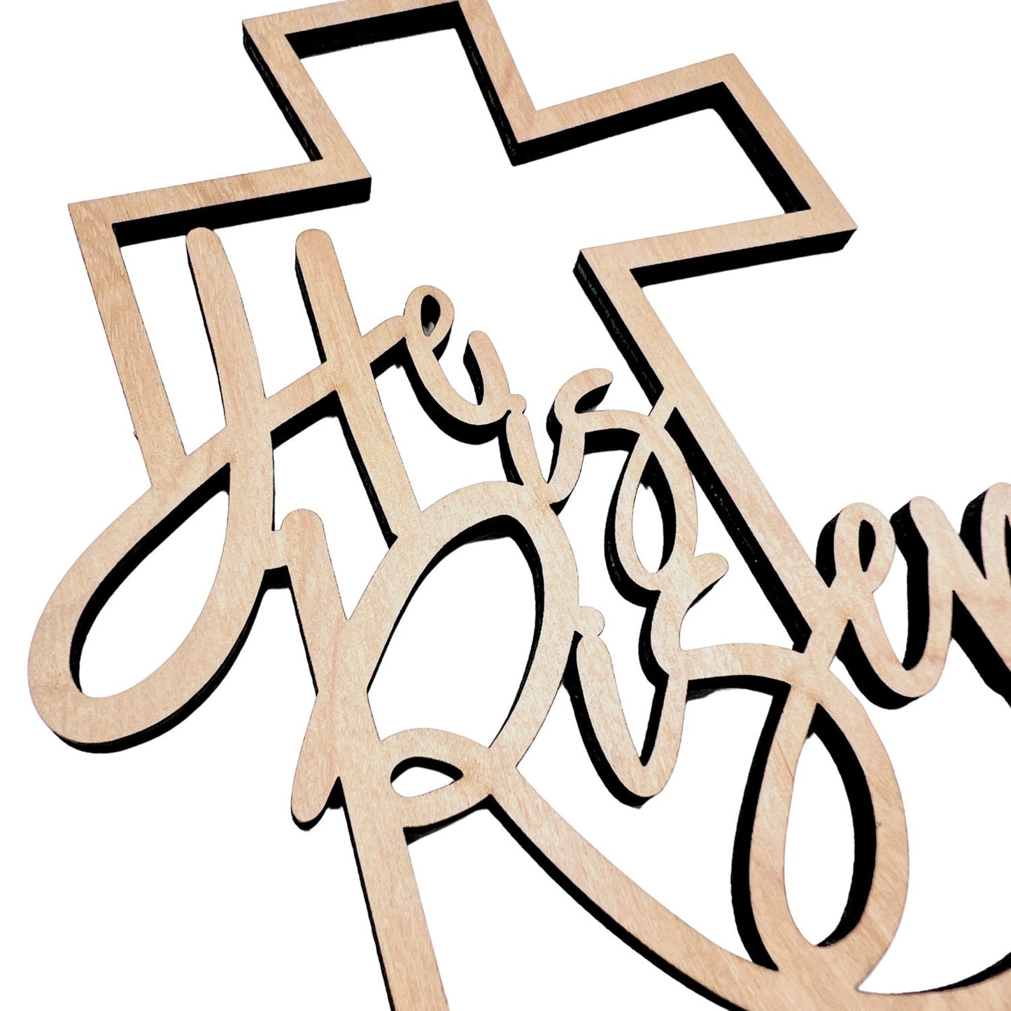 Small He is Risen Cross | Connected Wood Words | Easter Crafts | Easter Decor | Christian Crafts | Easter Door Hanger | Easter Sign