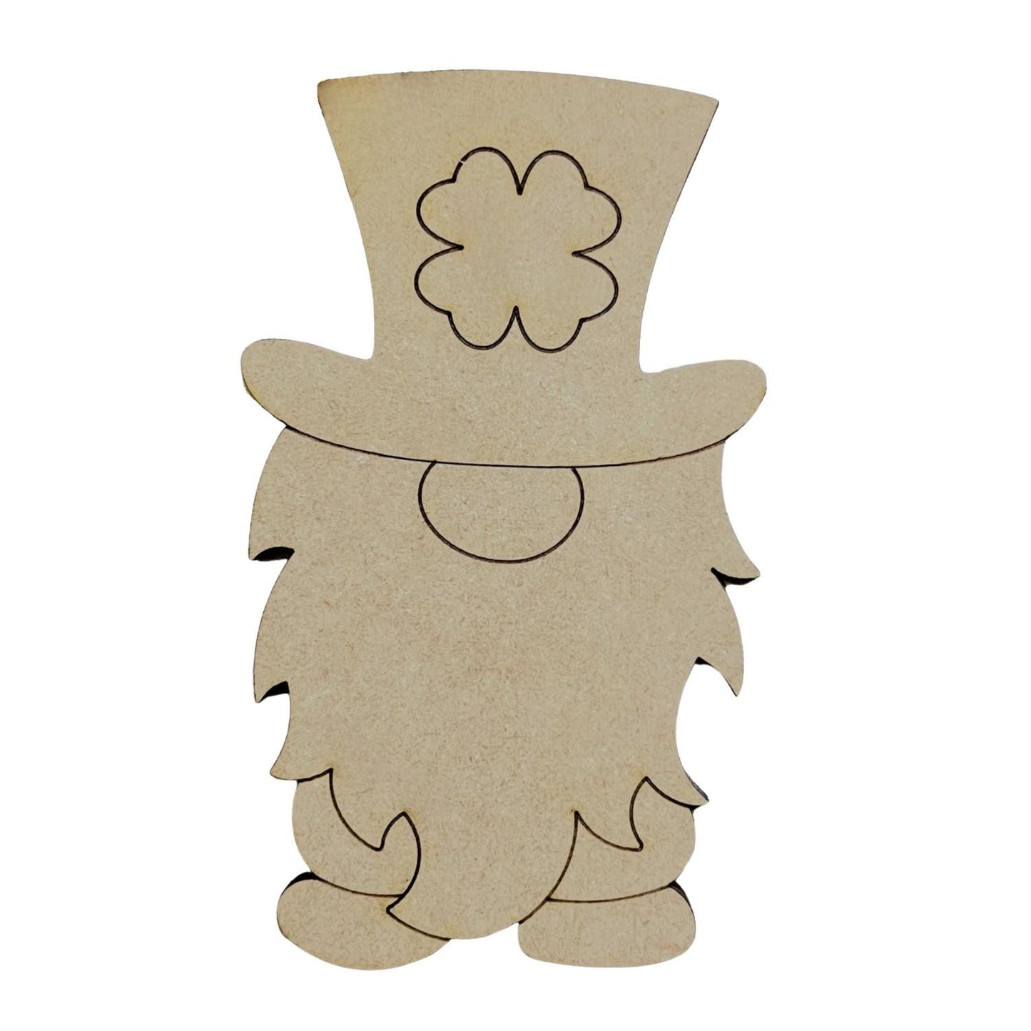 Large 12" - 22" | Bearded Leprechaun | St Patrick's Day Decor | Craft Wood Shapes | Spring Decor | DIY Crafts | Paint by Lines