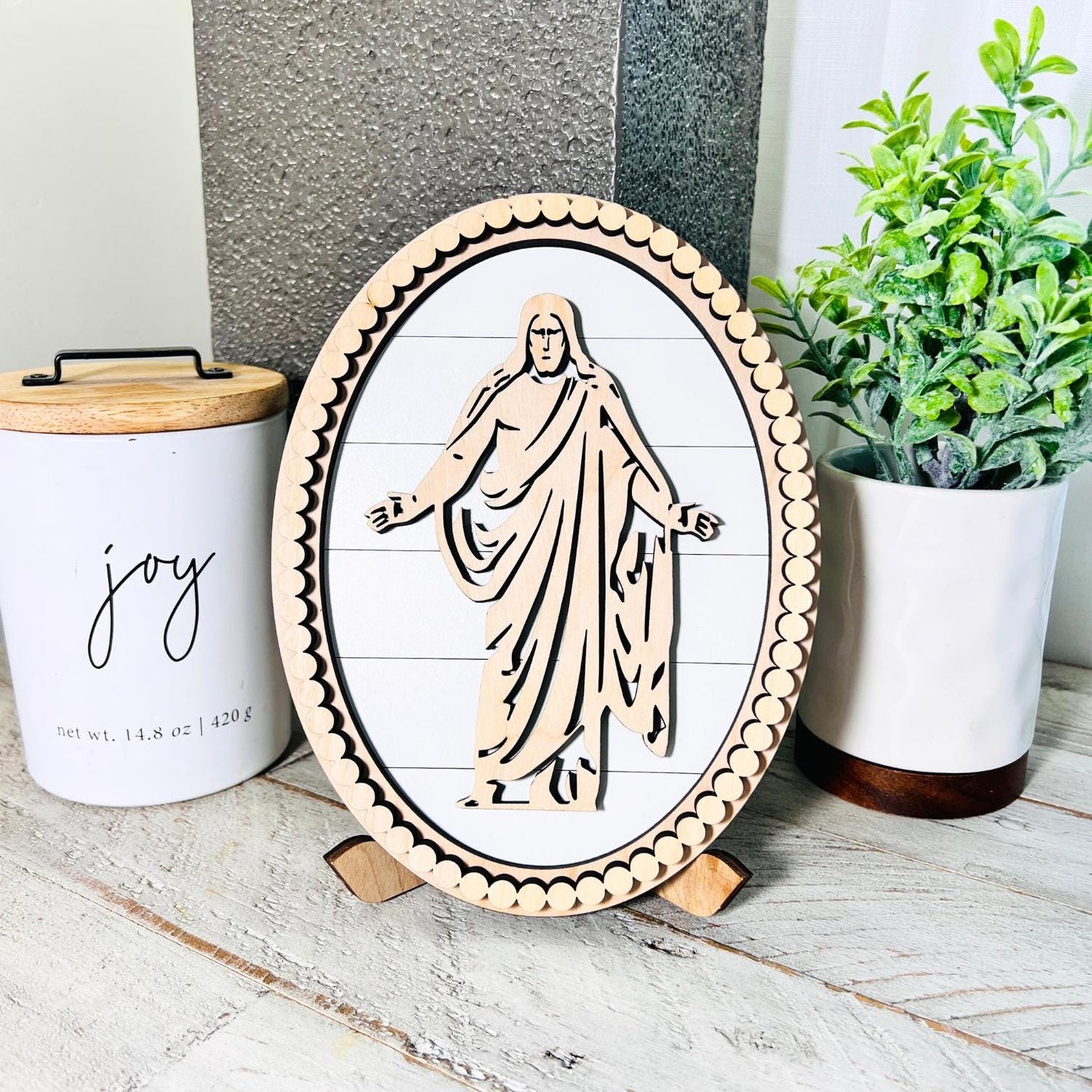 Christ Sign Set | Laser Cut Birch Set | Resurrection Decor | Spiritual Gifts | Gifts for Her | Church Wall Decor | All 3 Signs Included