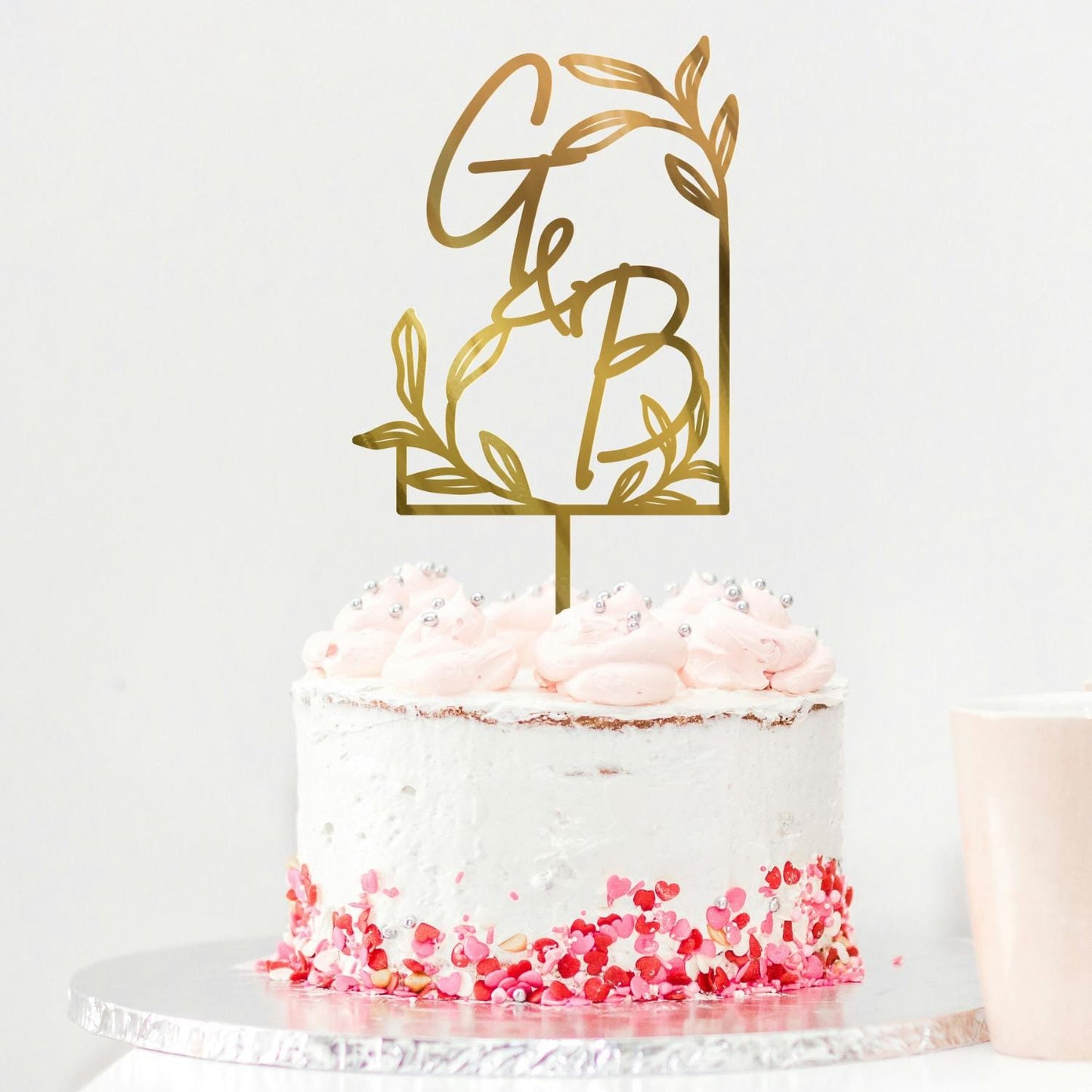 Wedding Personalized Cake Topper | Custom Name Cake Decor | Rustic Wedding Cake Decor | Anniversary Cake Topper | Personalized Wedding Decor