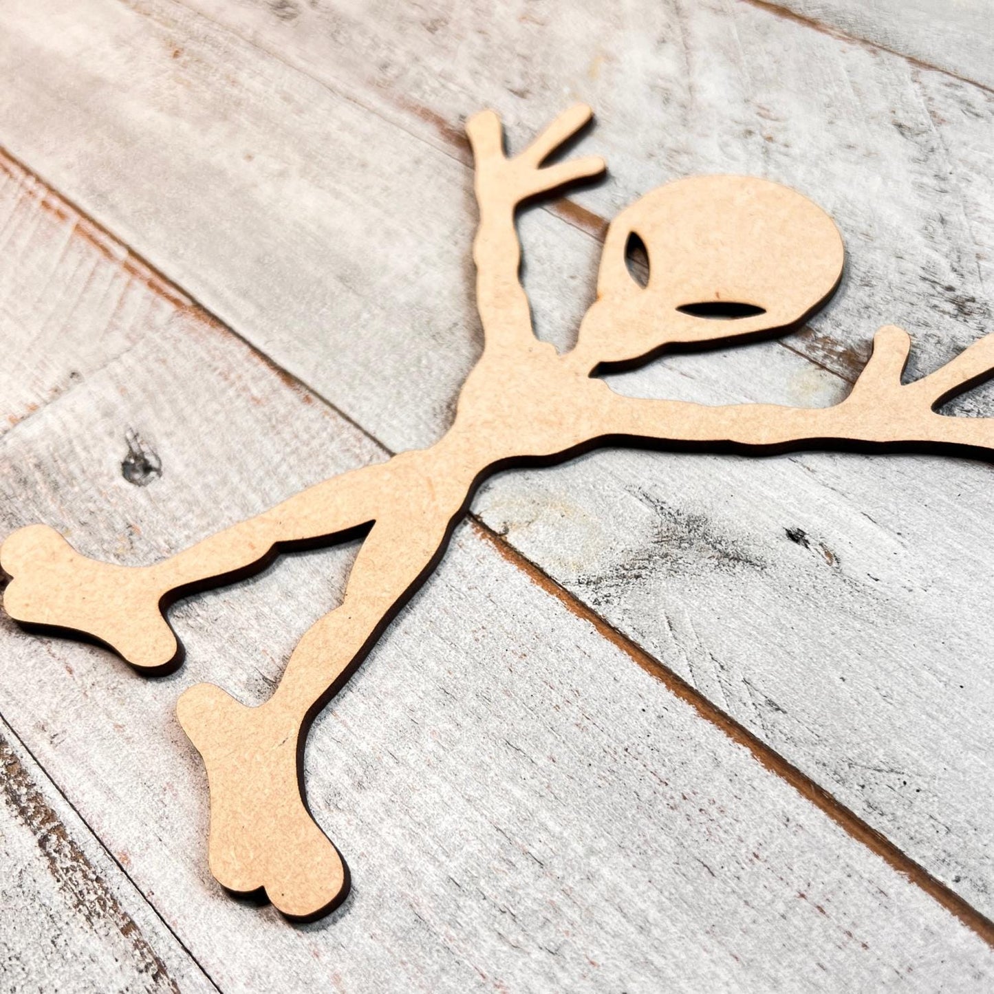 Large 12"-22", MDF Alien Man, Little Green Men, Wood Alien Cutout, Spaceman, Extraterrestrials, Martians Wood Decor, Unfinished Wood Crafts