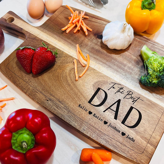 Father's Day Cutting Board, Gift For Dad, Love You Daddy, Father's Day Gift, Personalized Gifts For Husband, Cheese Board, To the Best DAD
