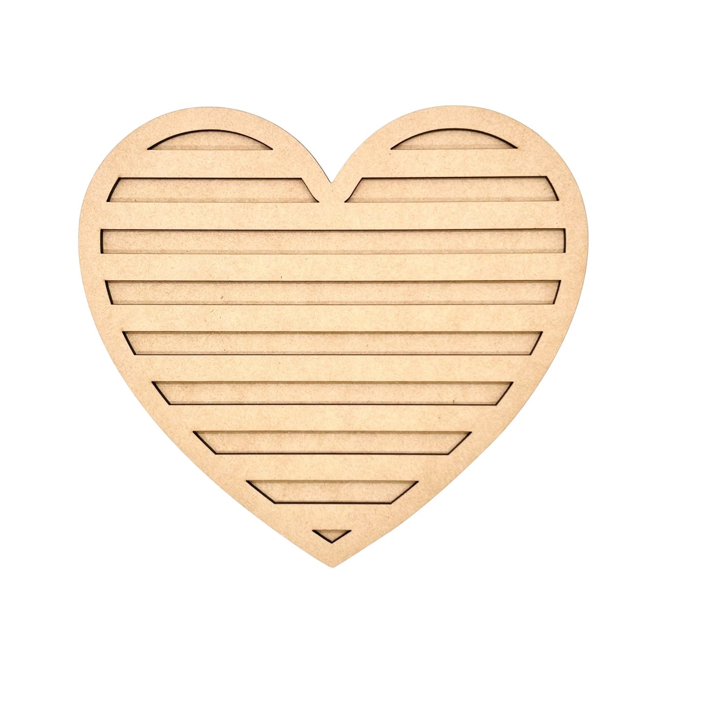 Large 12"-22" | Striped Heart | Valentine Heart | Heart with Stripes | Valentine Crafts | Wood Heart Cutout | 1 layer or 2 Layer