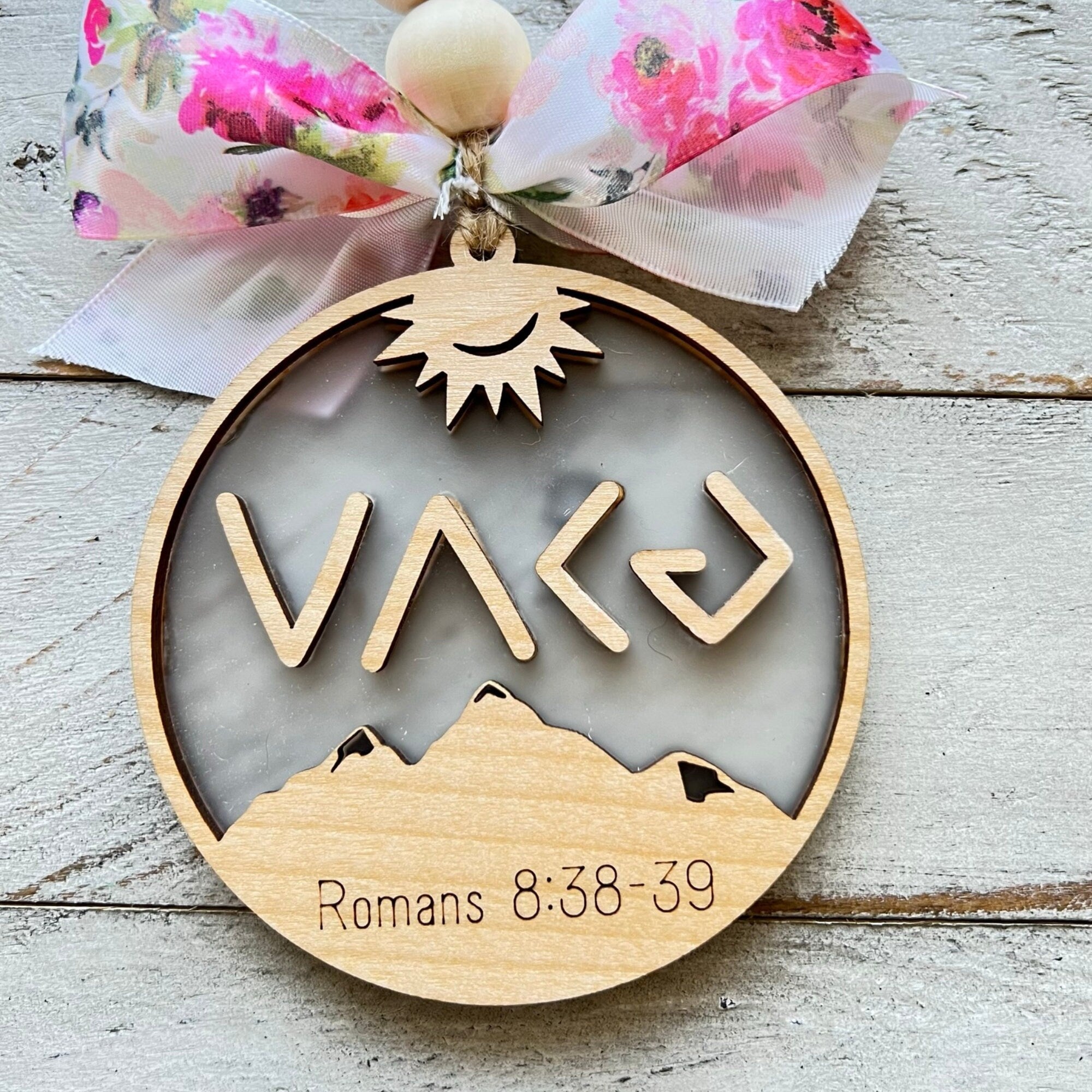 God is Greater Than the Highs and Lows | 58 RIBBON OPTIONS | Christian decor | Christian Car Charm | Bible Verse Car Charm