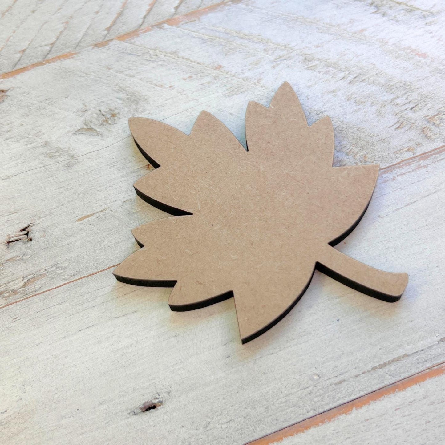 Fall leaf Wood Cutout | Maple Leaf Wood Cutout | Paint by Line