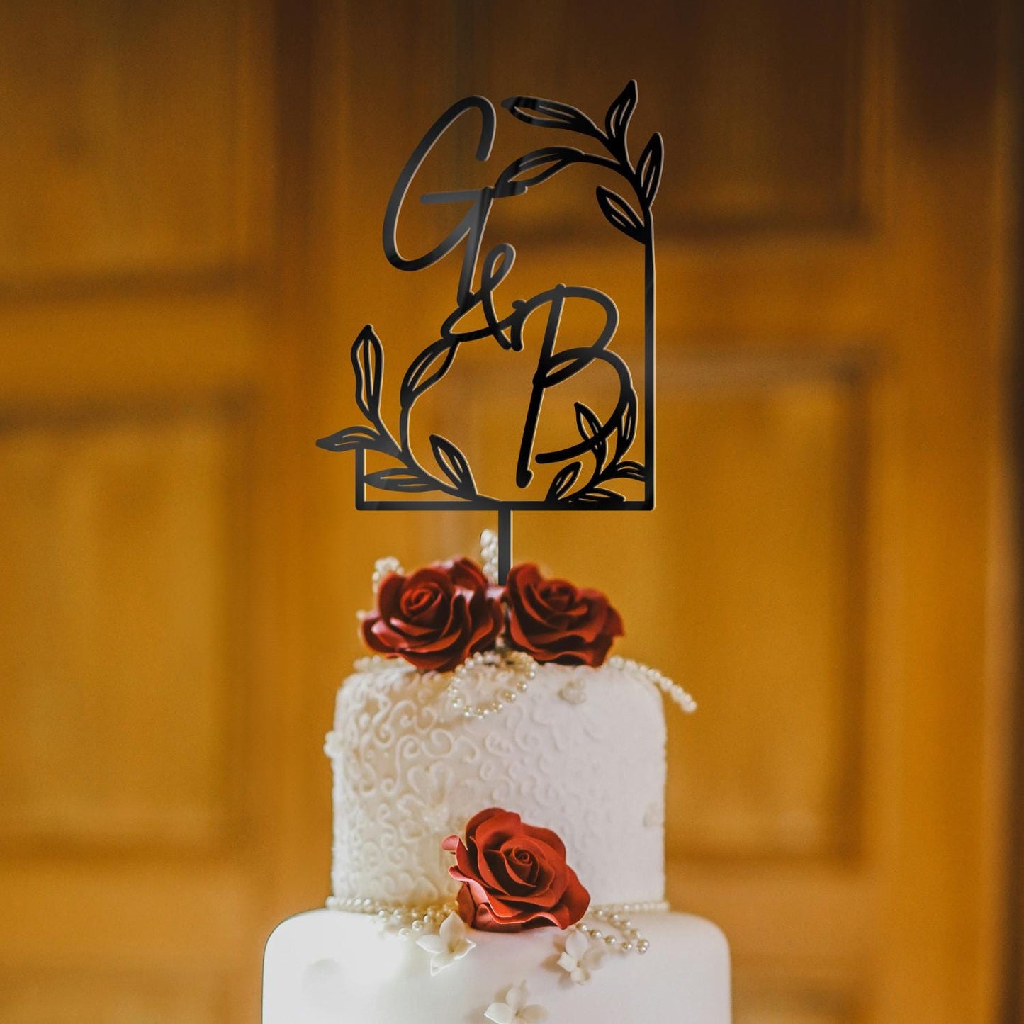 Wedding Personalized Cake Topper | Custom Name Cake Decor | Rustic Wedding Cake Decor | Anniversary Cake Topper | Personalized Wedding Decor